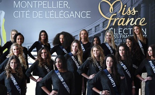 Les candidates de Miss France 2017 à Montpellier le 3 décembre.