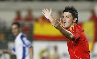 David Villa contre la Bosnie le samedi 6 septembre 2006
