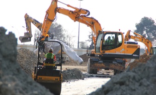 Illustration du secteur de la construction, toujours en difficulté en Bretagne, même si la reprise se fait sentir.