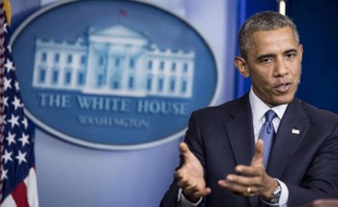 Le président américain Barack Obama le 1er août 2014 à la Maison Blanche, à Washington