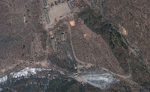 Image satellite du site nucléaire nord-coréen de Punggye-ri en 2012.