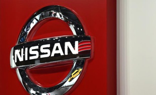 Le logo Nissan, au salon automobile de Tokyo le 28 octobre 2015