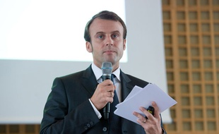 Le ministre de l'Economie, Emmanuel Macron, lors d'une conférence de presse à Paris, le 15 octobre 2014.