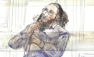 Abdelkader Merah devant la cour d'assises spécialement composée de Paris.