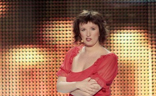 Anne Roumanoff, sur la scene du Palais des Sports. Paris, le 22 mars 2010.