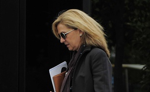 L'infante d'Espagne Cristina à Barcelone, le 22 décembre 2014.