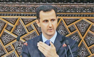 Bachar al-Assad au Parlement syrien, le 30 mars.