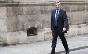 Henri Guaino arrive au Palais de l'Elysée à Paris, le 6 mai 2012.