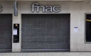 A Nice, dans les Alpes-Maritimes,une boutique Fnac fermée le 15 mars 2020.