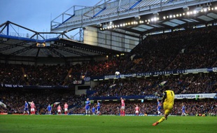 Stamford Bridge, le stade de Chelsea, lors d'un match contre Stoke City, le 5 avril 2014.