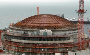 Le site de l'EPR de Flamanville en construction, le 19 février 2014