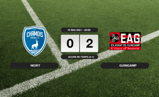 Ligue 2, 38ème journée: Guingamp bat Niort 0-2 au stade René-Gaillard