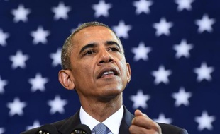 Barack Obama lors d'une courte allocution à la Maison Blanche, le 21 juillet 2014