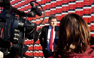 Didier Lacroix devant le Mur de soutien du Stade Toulousain, le 19 janvier 2021 à Ernest-Wallon.