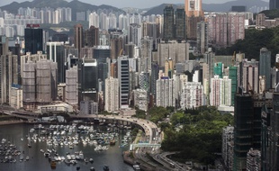 Une vue aérienne des grattes-ciel de Hong Kong, le 30 juillet 2019.