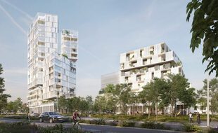 La tour de 17 étages envisagée par le bailleur Aiguillon Construction sera rabotée de cinq étages dans le quartier de la Poterie, à Rennes.