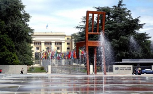 Le bâtiment de l'ONU à Genève, en Suisse, en 2007.