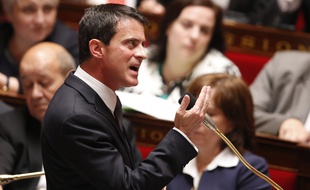 Le Premier ministre Manuel Valls lors de la séance de questions au gouvernement, le 25 mai 2016.