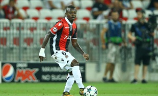 Jean-Michael Seri lors de Nice-Naples en tour préliminaire de Ligue des champions, le 22 août 2017.
