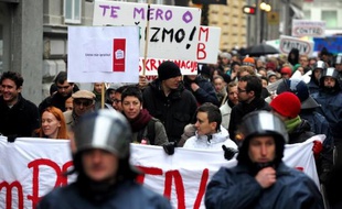 Manifestation pour le mariage homosexuel à Zagreb le 30 novembre 2013