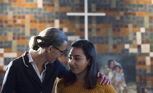 Hayarpi Tamrazyan (à droit) et sa famille avaient trouvé refuge dans une église de La Haye pour échapper à l'expulsion.