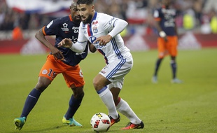 Nabil Fekir, ici opposé à Souleymane Camara, a parfois survolé la rencontre face à Montpellier ce mercredi.