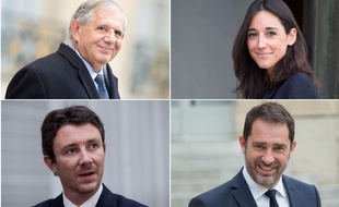 Quatre membres du gouvernement d'Edouard Philippe: Jacques Mézard, Brune Poirson, Benjamin Griveaux et Christophe Castaner.