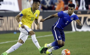 Neymar lors de Etats-Unis-Brésil le 8 mars 2015.