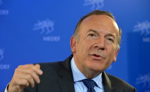 Pierre Gattaz, président du Medef, lors de sa conférence de presse mensuelle, le 15 septembre2015, à Paris