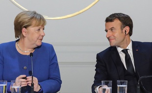 Angela Merkel et Emmanuel Macron, le 9 décembre 2019.