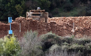 Un avant-poste de l'armée israélienne près du village libanais de Ramyeh situé à 800 mètres du territoire israélien