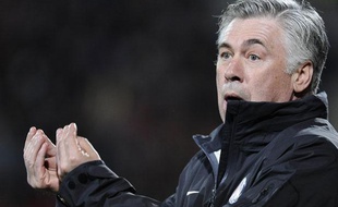Carlo Ancelotti, le 26 mai 2013, lors d'un match du PSG à Lorient.