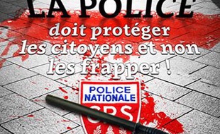 L'affiche de la CGT contre les violences policières sortie le 16 avril 2016 sur le site infocomcgt.fr.