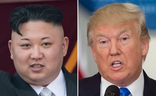 Kim Jong-Un et Donald Trump. Montage photo.AFP PHOTO / SAUL LOEB AND Ed JONES