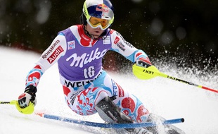 Alexis Pinturault lors du slalom de Wengen (Suisse), le 19 janvier 2014.