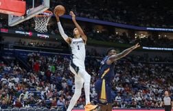 Les images du nouveau carton de Wemby, pas loin d’un triple-double très rare