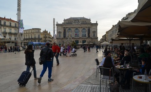 La place de la Comédie à Montpellier
