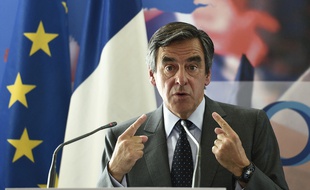 François Fillon lors d'une conférence de presse à Paris le 1er octobre 2014.