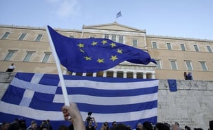 Manifestation pro-européenne devant le parlement grec à Athènes le 22 juin 2015.
