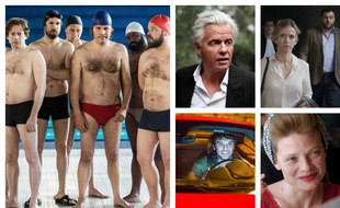 «Le Grand Bain» à gauche puis, de gauche à droite et de haut en bas : «Guy», «Jusqu'à la garde», «En liberté!» et «La Douleur».