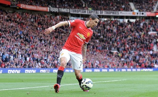 Angel Di Maria lors de Manchester United-Aston Villa le 4 avril 2015.