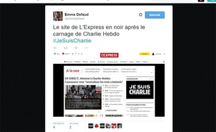 Un tweet de la rédactrice en chef Web de «L'Express» après la fusillade au siège de «Charlie Hebdo».