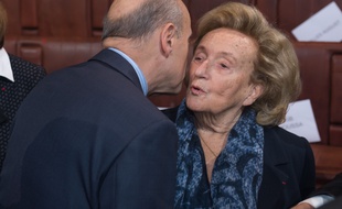 Alain Juppe et Bernadette Chirac, le 19/11/2015. Credit:WITT/SIPA