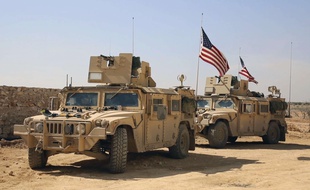 Les troupes américaines dans la région d'Alep en Syrie.