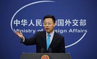 Zhao Lijian, porte-parole du ministère des Affaires étrangères chinois, le 24 février 2020 à Pékin.