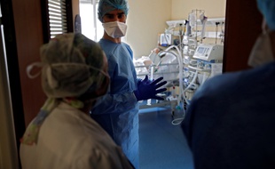 Dans une unité Covid d'un hôpital parisien (image d'illustration)