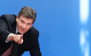 Le ministre de l'Economie Arnaud Montebourg le 7 mai 2014 à l'Elysée, à Paris