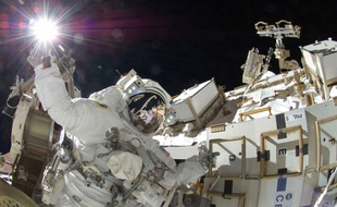 Sunita Williams, l'une des deux astronautes de la Nasa actuellement dans l'espace, le 5 septembre 2012