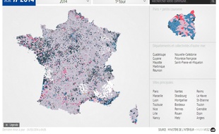 Carte des résultats du premier tour des municipales dans toute la France