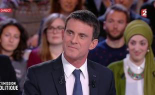 Manuel Valls, sur le plateau de «L'Emission politique».